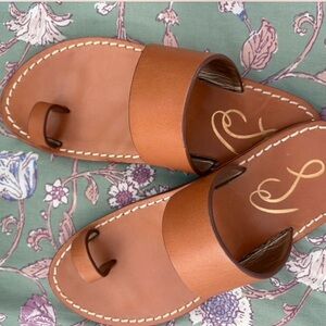 Sam Edelman Tan Leather Slide Sandals NWT